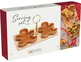 Zestaw 2 misek do serwowania z tacą Pierniczki