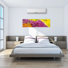 Obraz różowego kwiatu (170x50 cm)