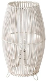 Biała bambusowa lampa stołowa (wys. 29 cm) – Casa Selección