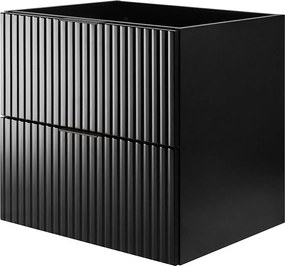 Szafka pod umywalkę, Czarny, 60 x 57 x 46 cm, uchwyt czarny, bez blatu