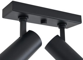 Nowoczesna lampa sufitowa czarna z możliwością ściemniania, 2-źródłowa - Tate Nowoczesny Oswietlenie wewnetrzne