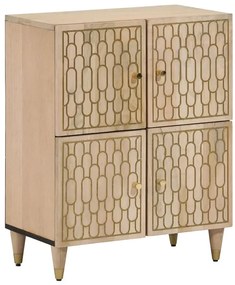 Rustykalna rzeźbiona komoda z półkami - Nolen 6X