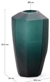 Morski szklany wazon (wysokość 45 cm) Geonix – Kave Home