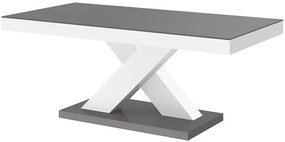 Praktyczna ława szaro - biały połysk - Starki 3X