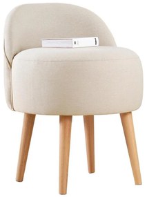 Pufa NIKI Ø 46 cm, kremowa