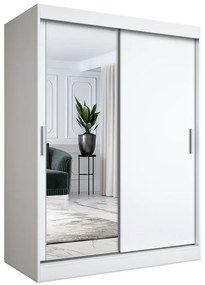 Biała szafa przesuwna z lustrem 150 cm Xyvok