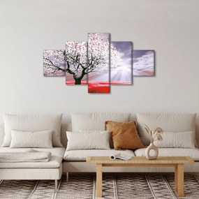 Czerwony obraz drzewa (125x70 cm)