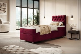 BOXBETT CHESTER 120x200 Monolith 59 z materacem H3 i topperem łóżko z pojemnikiem, pojedyncze, hotelowe, do sypialni, ze schowkiem