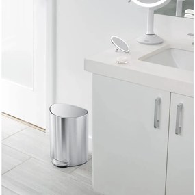 Simplehuman Kosz na śmieci z pedałem 6 l,półokrągły, matowa stal nierdzewna, plastik