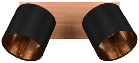 Czarno-naturalna lampa punktowa ø 12 cm Tommy – Reality