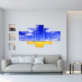 Obraz - Obraz olejny, Złote pole (125x70 cm)