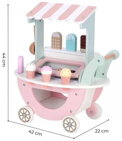 Woopie green lodziarnia xxl sklepik pastelowy wózek z lodami