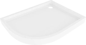 Mexen Flow+ brodzik półokrągły asymetryczny prawy 100 x 90 cm, biały połysk - 46Q109010RH