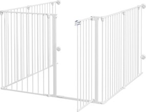 PawHut Modularny wybieg dla szczeniąt Łatwa konfiguracja Biały 123x102x90cm | Aosom PL