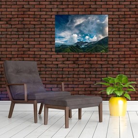 Obraz na szkle - góry (70x50 cm)