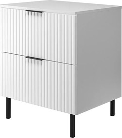 Szafka pod umywalkę, biała, 60 x 77 x 46 cm, uchwyt czarny, nogi czarne + blat