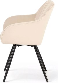 Zestaw 2 beżowych krzeseł pikowanych C4-P64