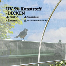 Outsunny Plandeka do Szklarni z Plastiku, Pokrycie Ochronne dla Roślin, Odporna na UV i Wodę, 7 x 8 m