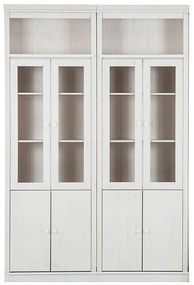 Biała witryna z litego drewna sosnowego 148x223 cm Anita – Støraa