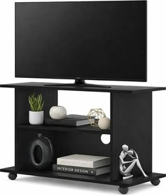 Czarna Szafka Rtv Na Kółkach F7-T53