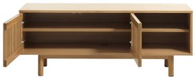 Szafka pod TV w dekorze dębu w naturalnym kolorze 143x55 cm Tiber – Unique Furniture