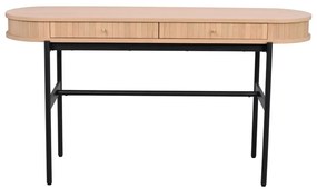 Naturalna konsola w dekorze dębu 142x47 cm Haddington – Rowico