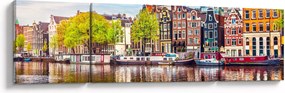 Obraz - Tańczące domy, Amsterdam (170x50 cm)
