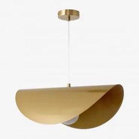 Lampa Sufitowa Wisząca Ze Stali Nazas Złoto - Sklum