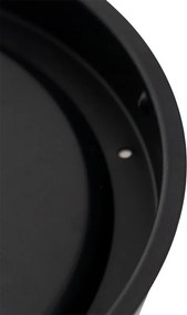 Klasyczna lampa sufitowa czarna ze szkłem opalowym 30 cm IP44 - Nohmi