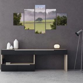 Obraz łąki z drzewem (125x70 cm)