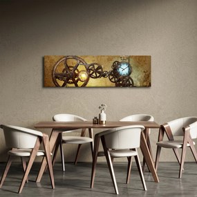 Obraz starych mechanizmów zegarowych (170x50 cm)