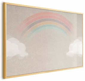 Plakat Tęcza w deszczu 42x29,7 cm z ramą złotą bez marginesu ARTGEIST B