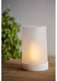 Biała ogrodowa dekoracja świetlna LED Star Trading Flame Candle , wys. 14,5 cm