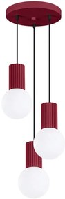 Burgundowa nowoczesna lampa wisząca - K600-Buble