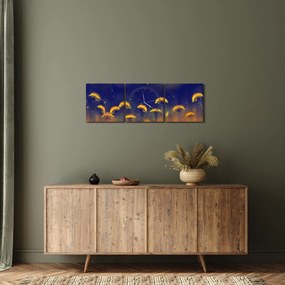 Obraz - Dmuchawce (z zegarem) (90x30 cm)