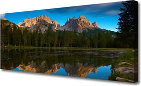 Obraz na płótnie Cisza nad Leśnym Jeziorem