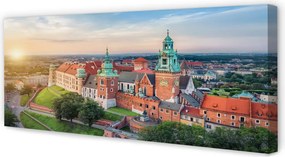Zdjęcie na płótnie Wschód Słońca nad Wawelem
