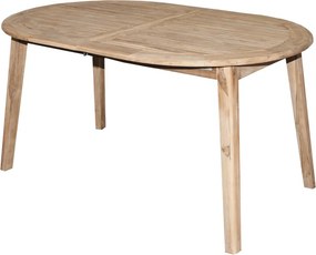 TECTONA - drewniany rozkładany stół tekowy 150/200x95 cm - Towar z drobną wadą (N294)