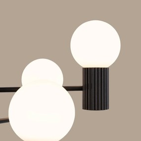 Żyrandol HALO 6 czarny ryflowany SOLLUX  LIGHTING