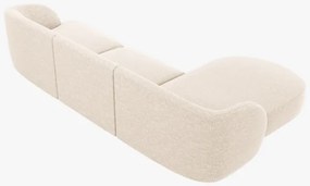 OUTLET Narożnik sofa narożna lewostronna jasny beż szenil 255/156/70 Miley od Micadoni