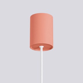 Lampa wisząca HALO 1 brzoskwiniowa ryflowana SOLLUX  LIGHTING