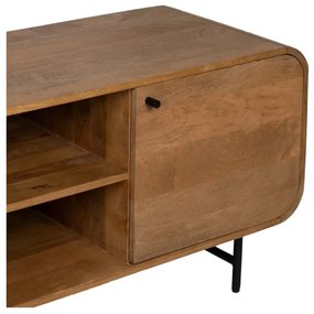 Brązowa szafka pod TV z litego drewna mango 160x55x40 cm Kaya – Ixia