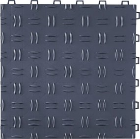 Garage Tiles SucceBuy Opakowanie 50 Płytek Garażowych Interlocking 30,48x30,48 cm Szare