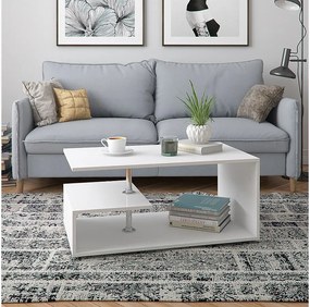 Stolik kawowy biały 91x52.6x41 guillermo