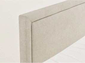 Beżowe łóżko kontynentalne ze schowkiem 160x200 cm Fresco – Maison de Rêve