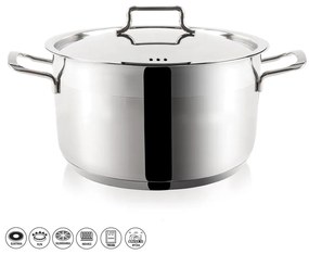 Garnek ze stali nierdzewnej odpowiedni na indukcję 9,5 l Anett – Orion