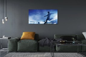 Obraz na płótnie Piłkarz W Blasku Neonów