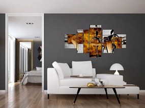 Obraz - Motywy kultury afrykańskiej (125x70 cm)