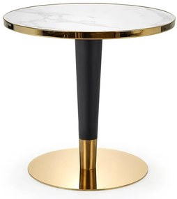 Okrągły stół z marmurowym blatem w stylu glamour - Ariss