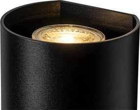 Okrągła designerska lampa ścienna czarna - Sabbir